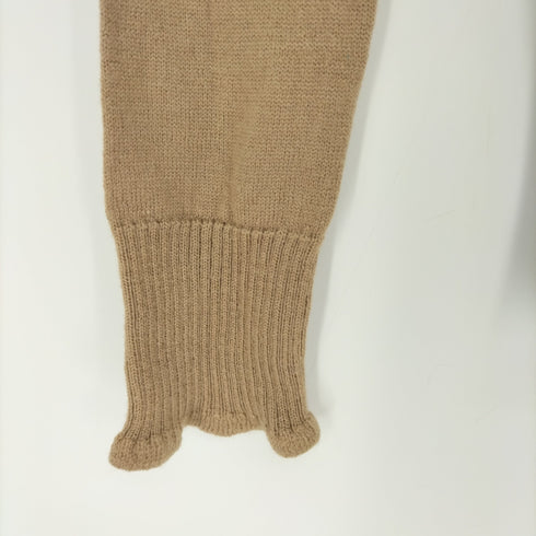 ラルフローレン RALPH LAUREN ポニー 刺繍 リブフリル ウール Vネック ニット レディース import:L