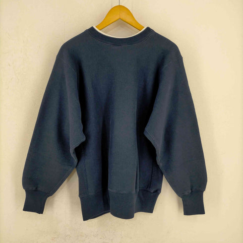 チャンピオン Champion USA製 刺繍タグ REVERSE WEAVE スクリプトロゴ刺繍 レイヤードネック クルーネックスウェット メンズ import:L