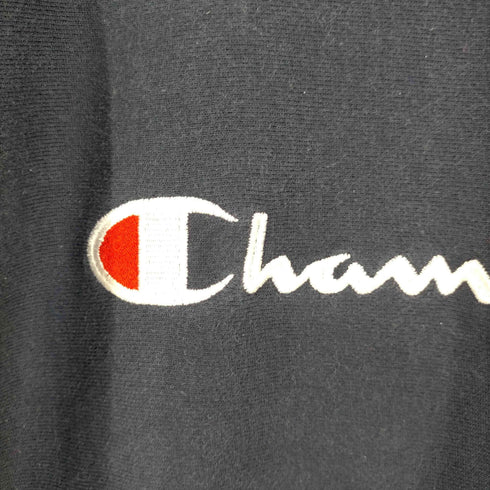 チャンピオン Champion USA製 刺繍タグ REVERSE WEAVE スクリプトロゴ刺繍 レイヤードネック クルーネックスウェット メンズ import:L