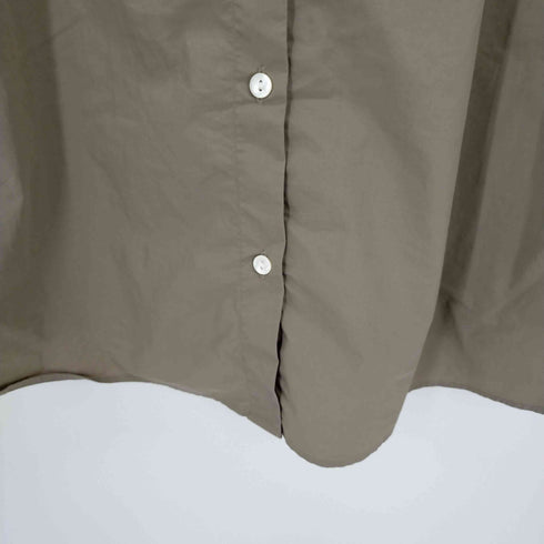 メーカーズシャツカマクラ Makers Shirt 鎌倉 ハイゲージノーカラープレーンシャツ レディース FREE