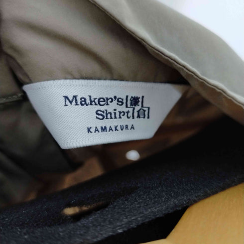 メーカーズシャツカマクラ Makers Shirt 鎌倉 ハイゲージノーカラープレーンシャツ レディース FREE