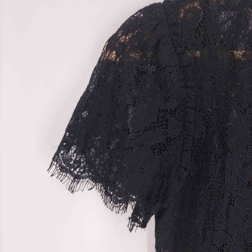 ザラ ZARA シアレース S/S マキシ ワンピース レディース import:S