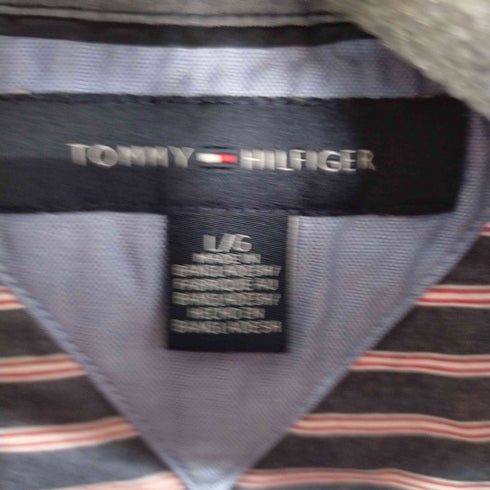 トミーヒルフィガー TOMMY HILFIGER フラッグロゴ刺繍 L/Sストライプシャツ メンズ JPN:L