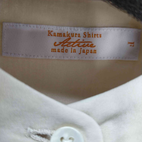 メーカーズシャツカマクラ Makers Shirt 鎌倉 ノーカラーギャザーシャツ レディース FREE