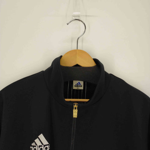 アディダス adidas デサント製 山型タグ ロゴ刺繍トラックジャケット メンズ M-L