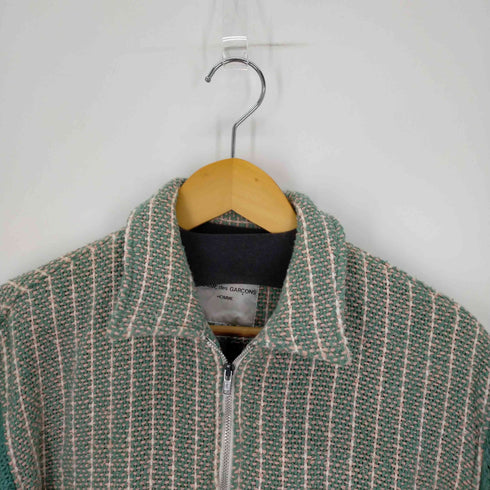 コムデギャルソンオム COMME des GARCONS HOMME 90S AD1997 ジップアップ ツイードニットジャケット メンズ