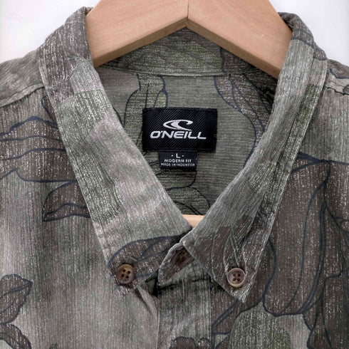 オニール ONEILL MODERN FIT リーフパターン アロハシャツ メンズ import:L