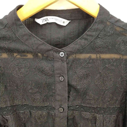 ザラ ZARA レースコンビ シャツブラウス レディース XS