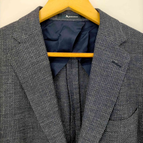 アクアスキュータム AQUASCUTUM ウール混 2B テーラードジャケット メンズ