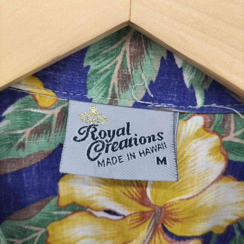 ロイヤルクリエーションズ ROYAL CREATIONS ハワイ製 ハイビスカス アロハシャツ メンズ import:M