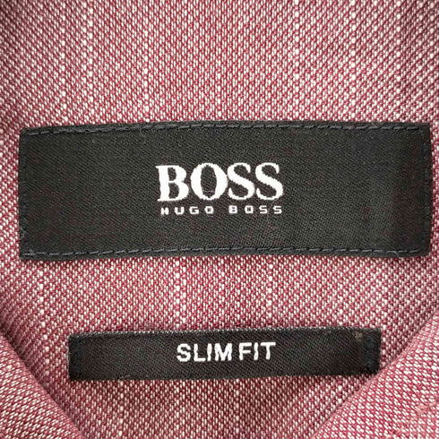ヒューゴボス HUGO BOSS SLIM FIT ウィングカラー 長袖シャツ メンズ US:38