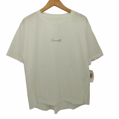 グローバルワーク GLOBAL WORK クルーネック リッチクリーンプリントTシャツ レディース JPN:M