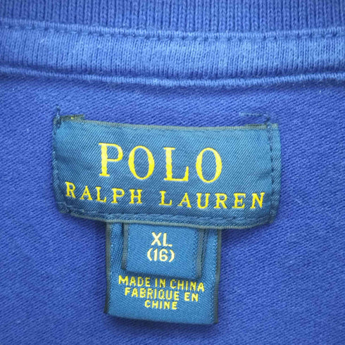 ポロラルフローレン POLO RALPH LAUREN フェイクスエード パッチ ロゴ刺繍 S/S ポロシャツ レディース XL