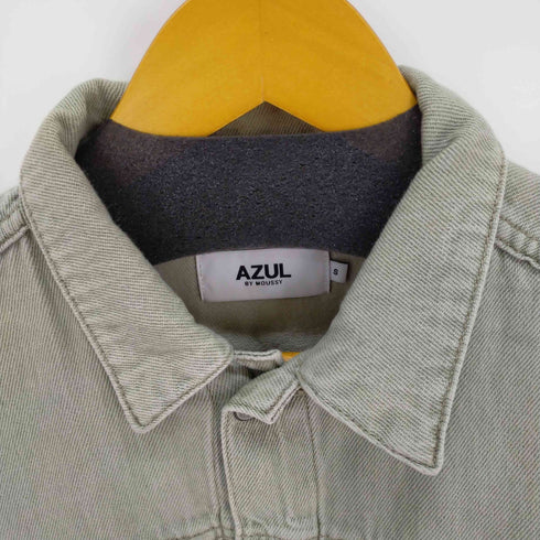 アズールバイマウジー AZUL by moussy SHERBET COLOR DENIM JACKET クロップドデニムジャケット レディース import:S