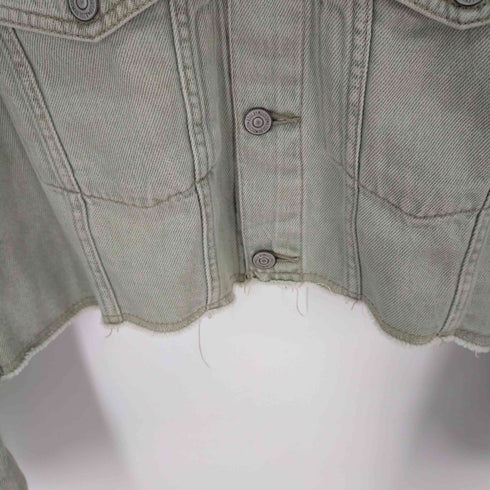 アズールバイマウジー AZUL by moussy SHERBET COLOR DENIM JACKET クロップドデニムジャケット レディース import:S