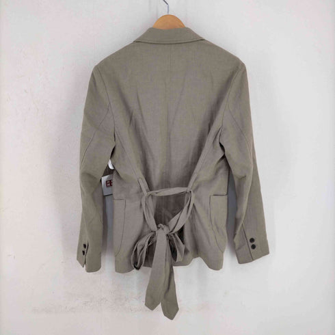 バナナリパブリック BANANA REPUBLIC 23SS ウエストベルト コットンリネンヘリンボーン 4Pテーラードジャケット サファリ メンズ US:36