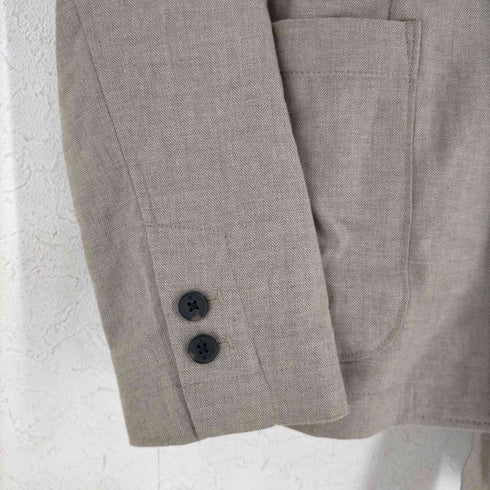 バナナリパブリック BANANA REPUBLIC 23SS ウエストベルト コットンリネンヘリンボーン 4Pテーラードジャケット サファリ メンズ US:36