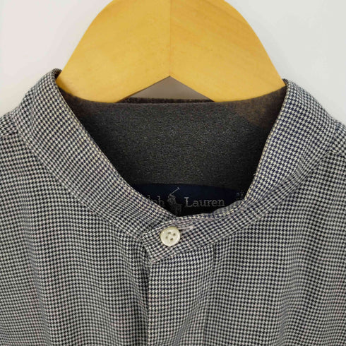 ラルフローレン RALPH LAUREN 千鳥格子バンドカラーL/S シャツ スモールポニー刺繍 メンズ import:L