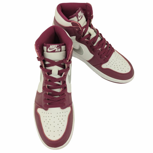 ナイキ NIKE 2021AW AIR JORDAN 1 RETRO HIGH OG BORDEAUX/METALLIC SILVER-WHITE メンズ JPN:28