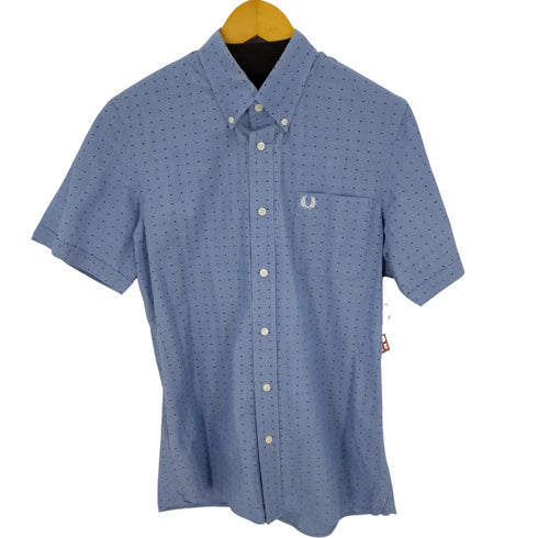 フレッドペリー FRED PERRY ドット柄ロゴ刺繍ポケット半袖シャツ メンズ JPN:M