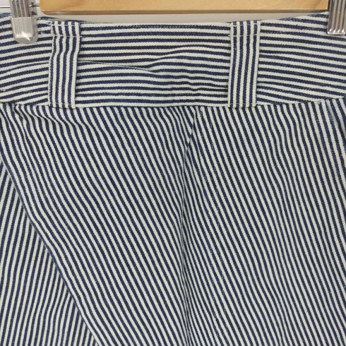アイエスイッセイミヤケ I.S. ISSEY MIYAKE 80-90S ヒッコリー 変形 サイドジップ ワークパンツ レディース 9