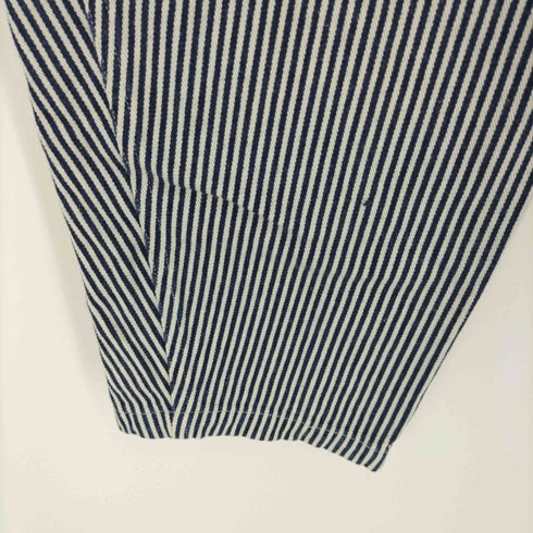 アイエスイッセイミヤケ I.S. ISSEY MIYAKE 80-90S ヒッコリー 変形 サイドジップ ワークパンツ レディース 9
