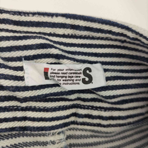 アイエスイッセイミヤケ I.S. ISSEY MIYAKE 80-90S ヒッコリー 変形 サイドジップ ワークパンツ レディース 9