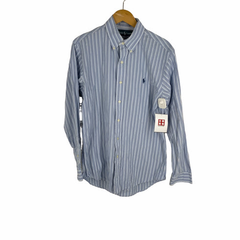 ラルフローレン RALPH LAUREN CUSTOM FIT ストライプ柄 ポニー刺繍 ボタンダウンシャツ メンズ 32/33