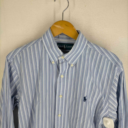 ラルフローレン RALPH LAUREN CUSTOM FIT ストライプ柄 ポニー刺繍 ボタンダウンシャツ メンズ 32/33