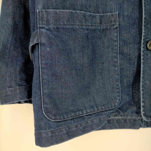 BERT PULITZER 日本製 裏地ギンガムチェック デニムカバーオール メンズ import:M