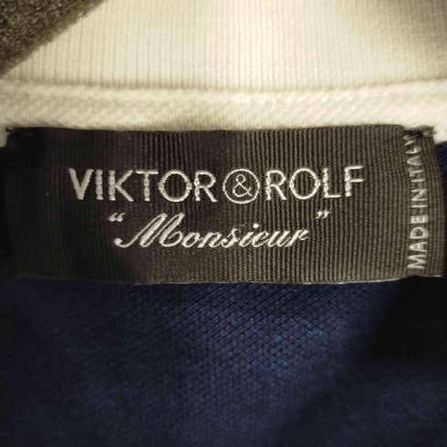 ヴィクターアンドロルフムッシュー VIKTOR&ROLF MONSIEUR ワンポイントパッチ切替ポロシャツ メンズ JPN:S