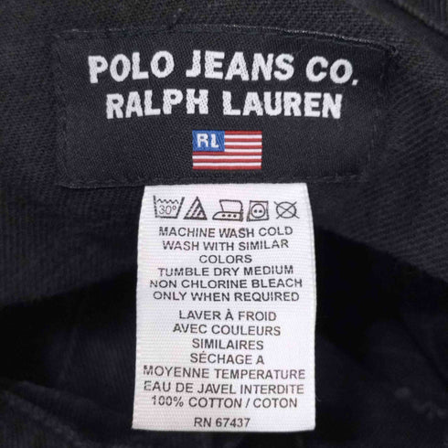 ポロジーンズカンパニーラルフローレン POLO JEANS COMPANY RALPH LAUREN CLASSIC JACKET 2nd 型 ブラックデニム トラッカージャケット メンズ import:L