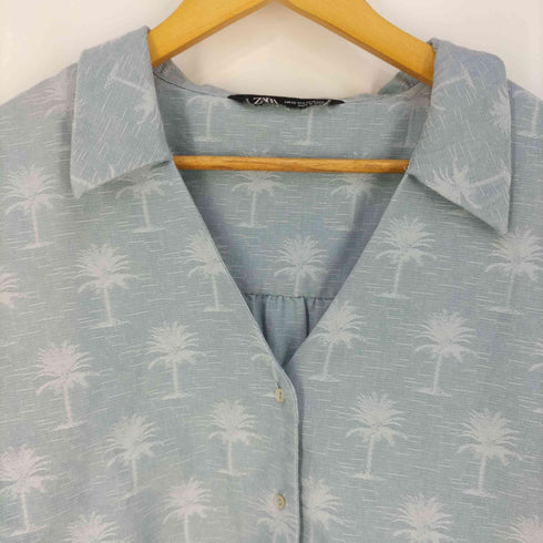 ザラ ZARA RUSTIC CROPPED SHIRT クロップドシャツ レディース import:XS