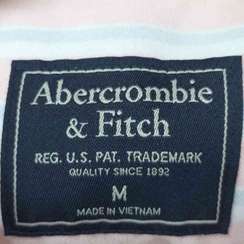 アバクロンビーアンドフィッチ Abercrombie & Fitch ワンポイント 刺繍 ストライプ L/S シャツ メンズ import:M
