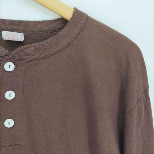 ヘルスニット Healthknit CLASSIC WEIGHT ヘンリーネック L/S Tシャツ メンズ import:XL