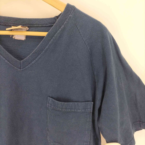 グッドウェア good wear USA製 Vネック ポケット S/S Tシャツ メンズ import:L