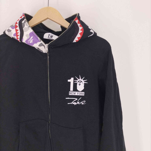 アベイシングエイプ A BATHING APE 16AW NYC Store 10 Anniversary Shark Hoodie メンズ JPN:M