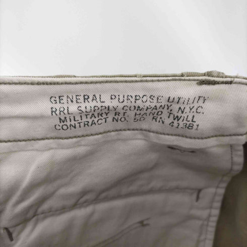 ダブルアールエル ラルフローレン RRL RALPH LAUREN OF FICERS FIELD TROUSERS オフィサー トラウザー チノ パンツ メンズ W32 L32