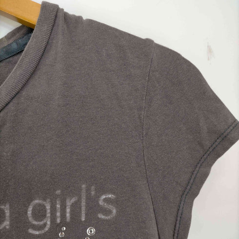 オールドネイビー OLD NAVY 00s Y2K shopping is girls ラインストーン クルーネックカットソー レディース JPN:XL