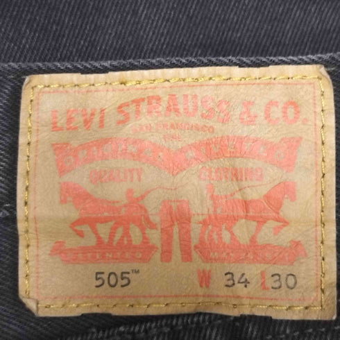 リーバイス Levis 505 ブラックデニム パンツ メンズ W34 L30