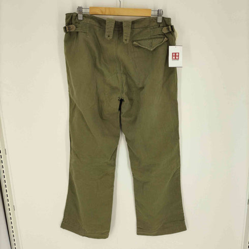 ポロバイラルフローレン Polo by RALPH LAUREN サイドシンチ ミリタリー サスペンダーボタン コットン リネン スラックス トラウザー パンツ メンズ 33/30