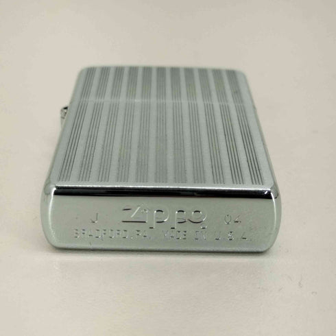 ジッポ ZIPPO ストライプ シルバー オイル ライター メンズ