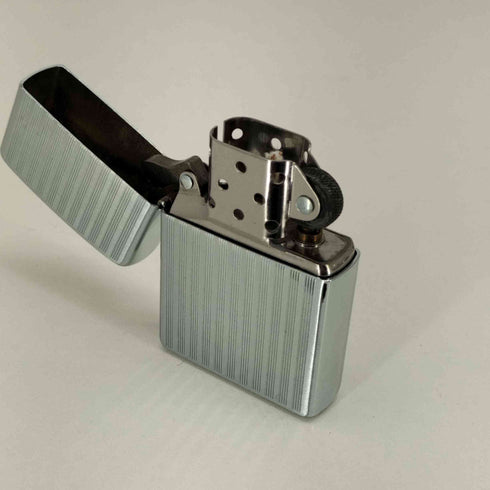 ジッポ ZIPPO ストライプ シルバー オイル ライター メンズ