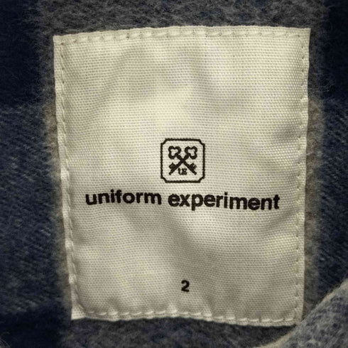 ユニフォームエクスペリメント uniform experiment 15AW 星柄 ボタンダウン L/S チェック ネルシャツ メンズ JPN:2