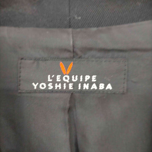レキップヨシエイナバ LEQUIPE YOSHIE INABA ビッグカラー ダブルハーフコート レディース