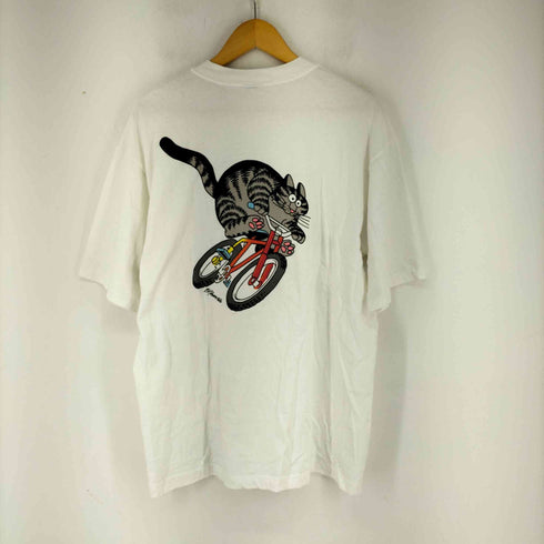クレイジーシャツ CRAZY SHIRTS 90S MADE IN USA 両面プリント クルーネックS/Sカットソー シングルステッチ メンズ JPN:L