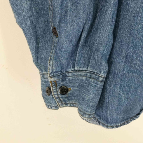 ハーレーダヴィットソン HARLEY DAVIDSON 90-00s ロゴワッペン デニムL/Sシャツ メンズ 2XL