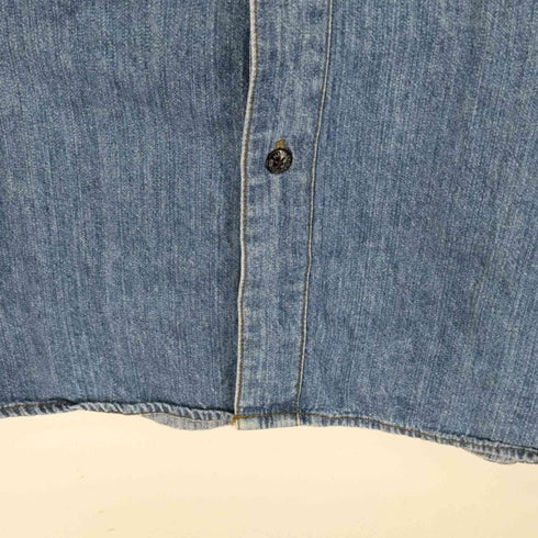 ハーレーダヴィットソン HARLEY DAVIDSON 90-00s ロゴワッペン デニムL/Sシャツ メンズ 2XL