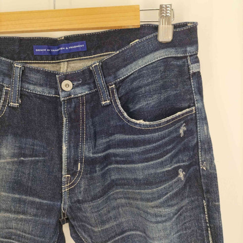 デニムバイヴァンキッシュフラグメント DENIM BY VANQUISH & FRAGMENT ダメージ ストレート デニム パンツ メンズ 30