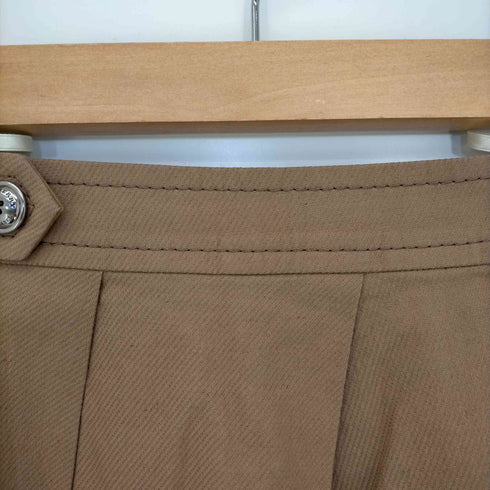 バーバリーブラックレーベル BURBERRY BLACK LABEL リネン混 ひざ丈 メタルボタンタイトスカート レディース 38